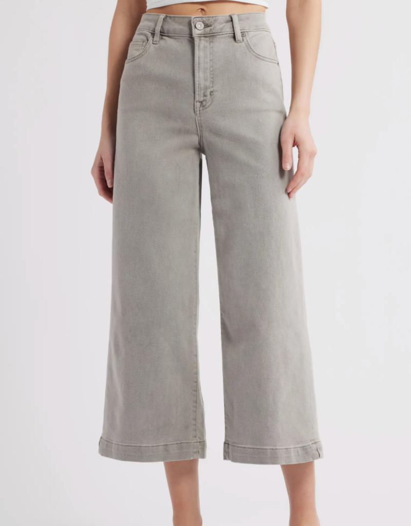 HIDDEN JEANS NORI CROPPED WIDE JEAN-GRAVEL