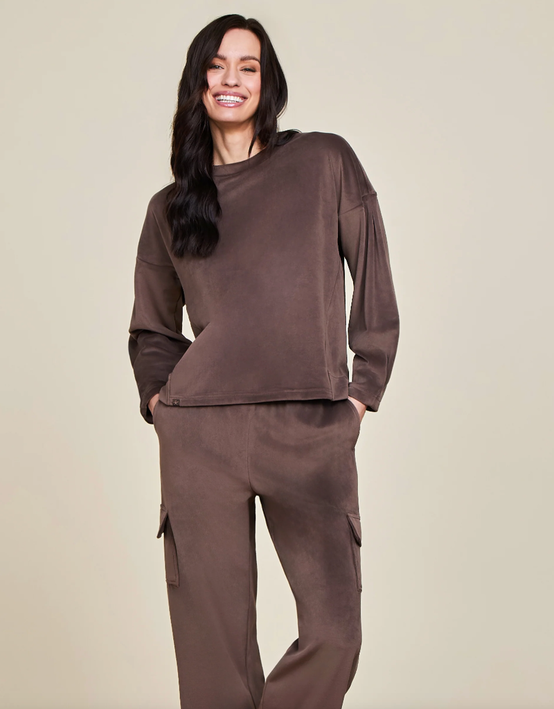 BAREFOOT DREAMS LUXECHIC TUCKED SWEATSHIRT