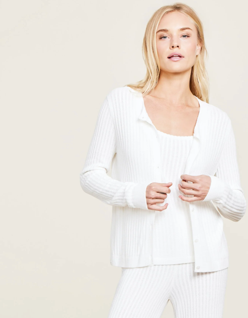 BAREFOOT DREAMS COZYCHIC ULTRA LITE RIBBED BUTTON CARDIGAN