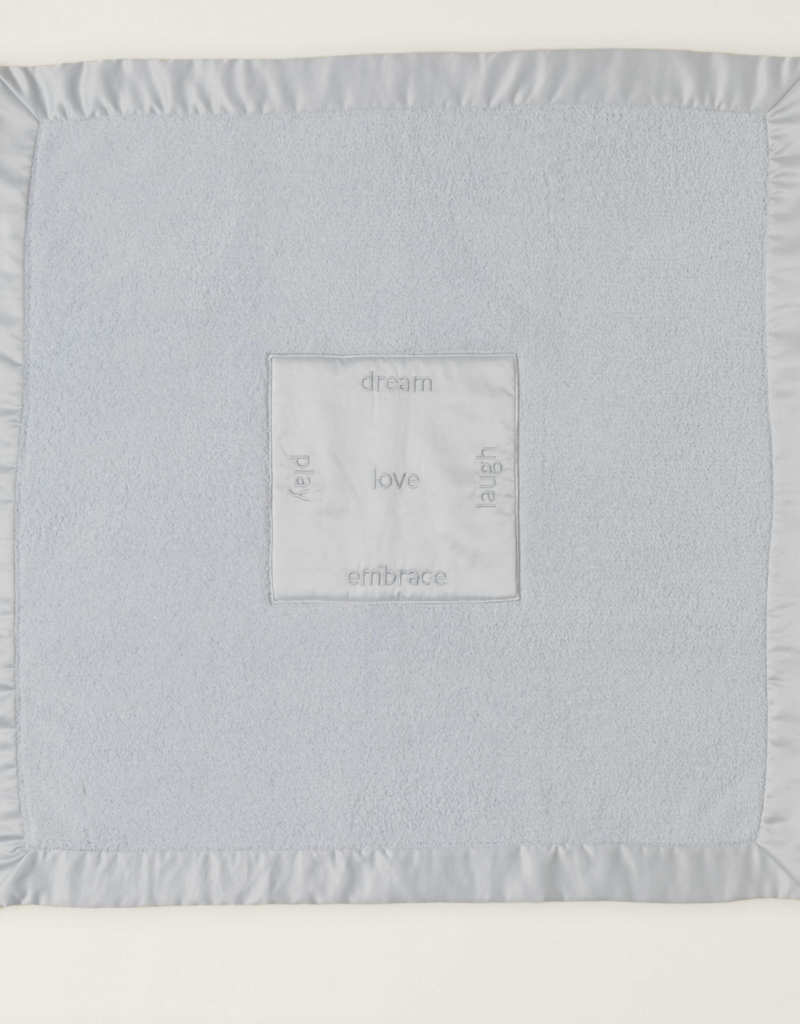 BAREFOOT DREAMS COZYCHIC SATIN TRIM RECEIVING BLANKET