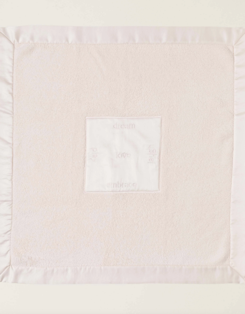 BAREFOOT DREAMS COZYCHIC SATIN TRIM RECEIVING BLANKET