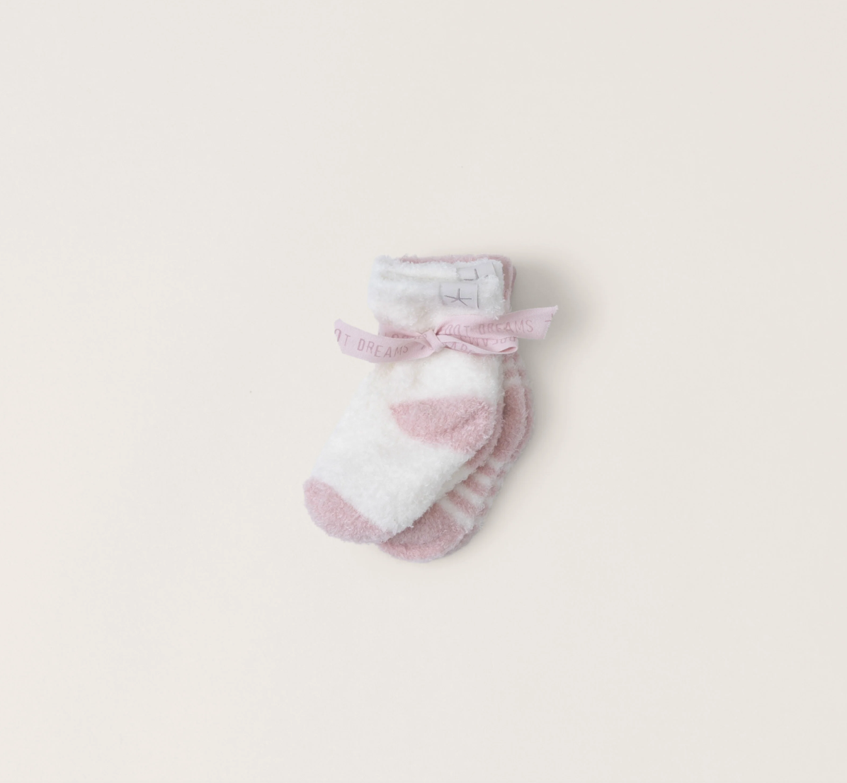 BAREFOOT DREAMS BABY HEART SOCK SET-PINK PEONIE/PEARL BAREFOOT DREAMS BABY HEART SOCK SET-PINK PEONIE/PEARL