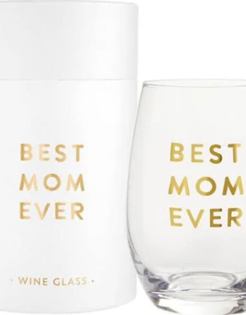 slant collections Wine Glass - Best Mom Ever