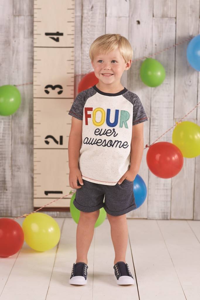 MUD PIE FOUR EVER AWESOME TEE MUD PIE FOUR EVER AWESOME TEE
