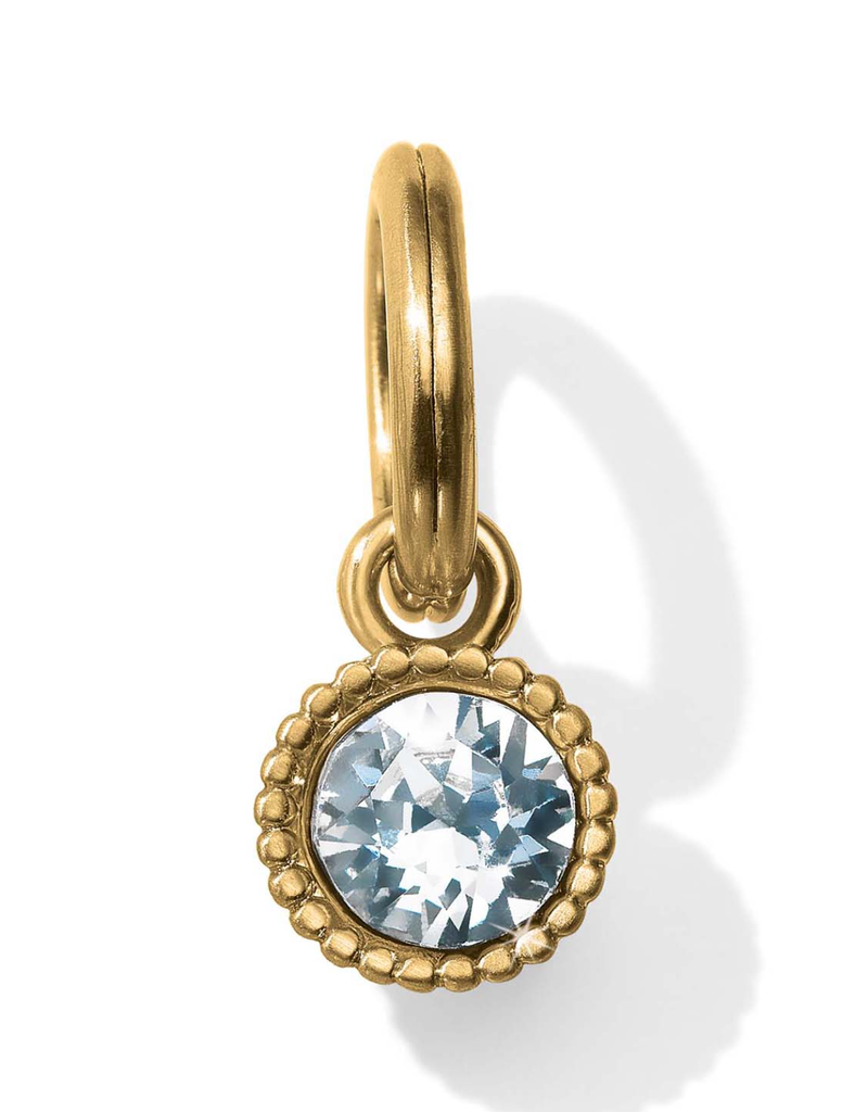 BRIGHTON GOLD GLITZ BIRTHSTONE AMULET-APRIL CRYSTAL