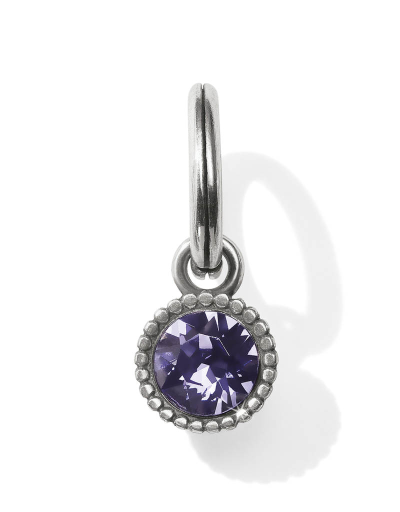 BRIGHTON PURPLE GLITZ BIRTHSTONE AMULET-FEB/