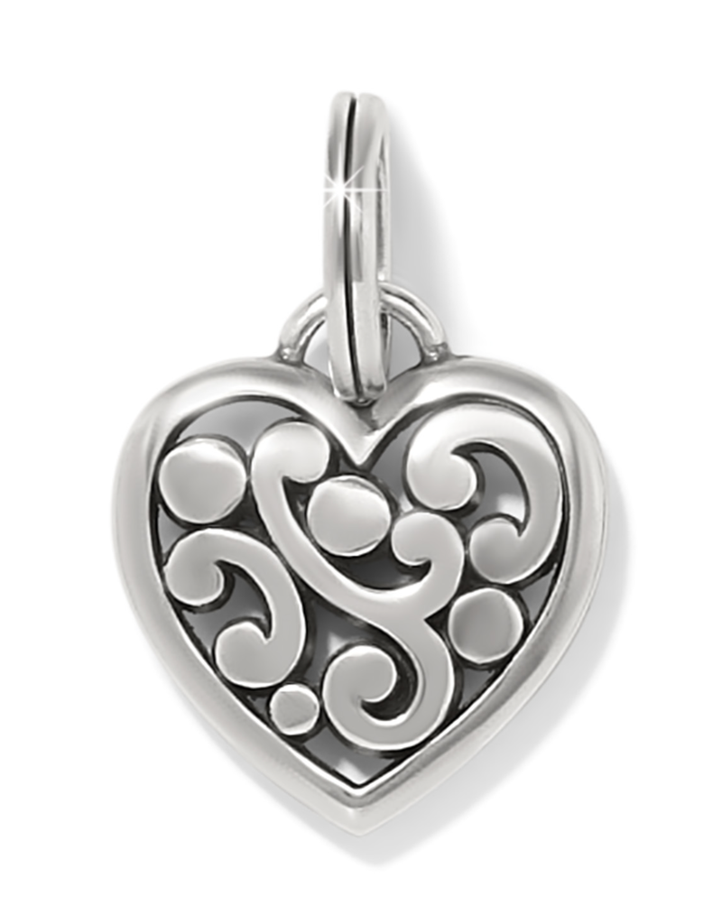 BRIGHTON CONTEMPO SILVER HEART CHARM