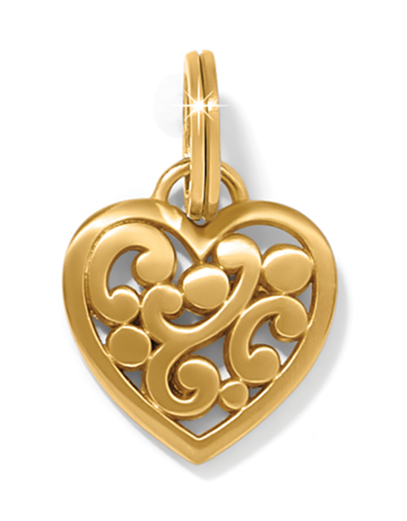 BRIGHTON CONTEMPO HEART GOLD CHARM