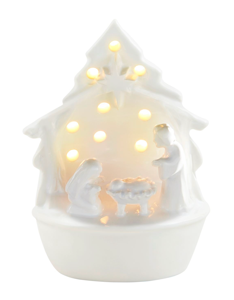 MUD PIE LIGHT-UP NATIVITY SITTER