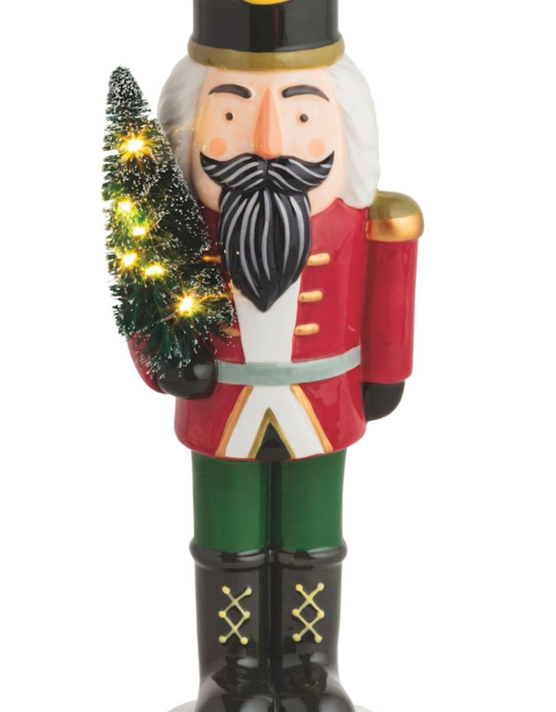 MUD PIE CERAMIC LED NUTCRACKER SITTERS