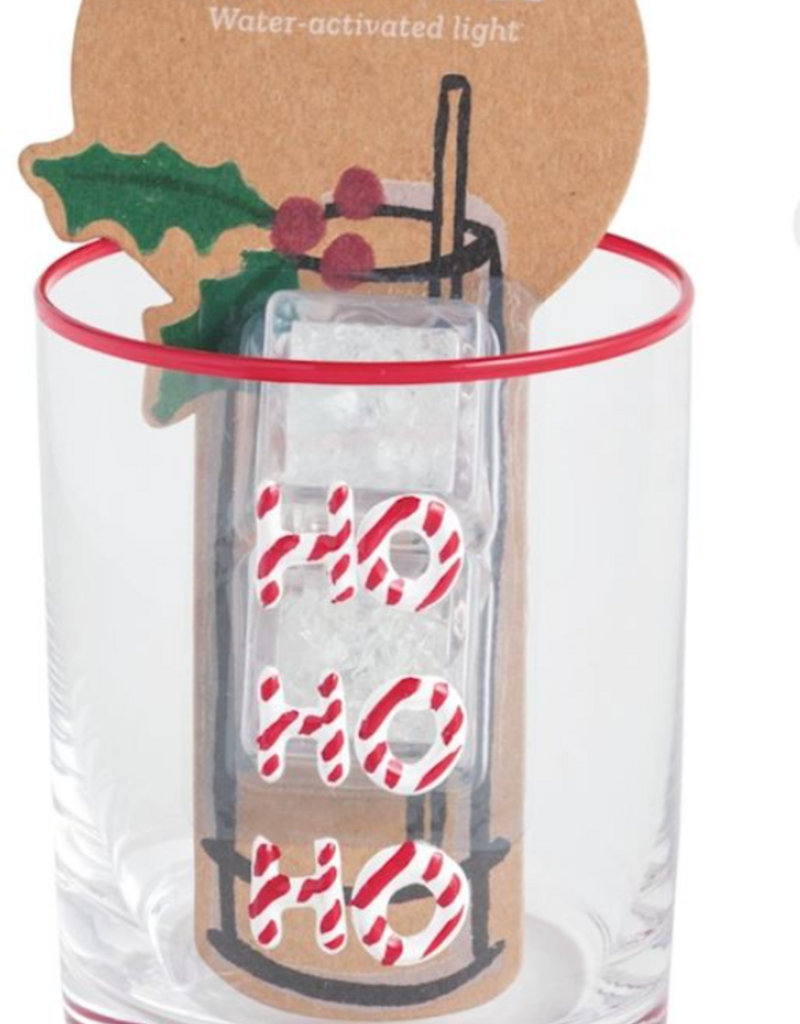 MUD PIE CHRISTMAS GLASS & LIGHT-UP CUBES SET
