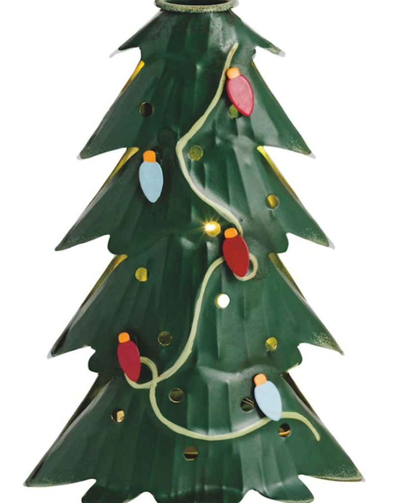 MUD PIE LIGHT-UP TREE TAPER HOLDERS