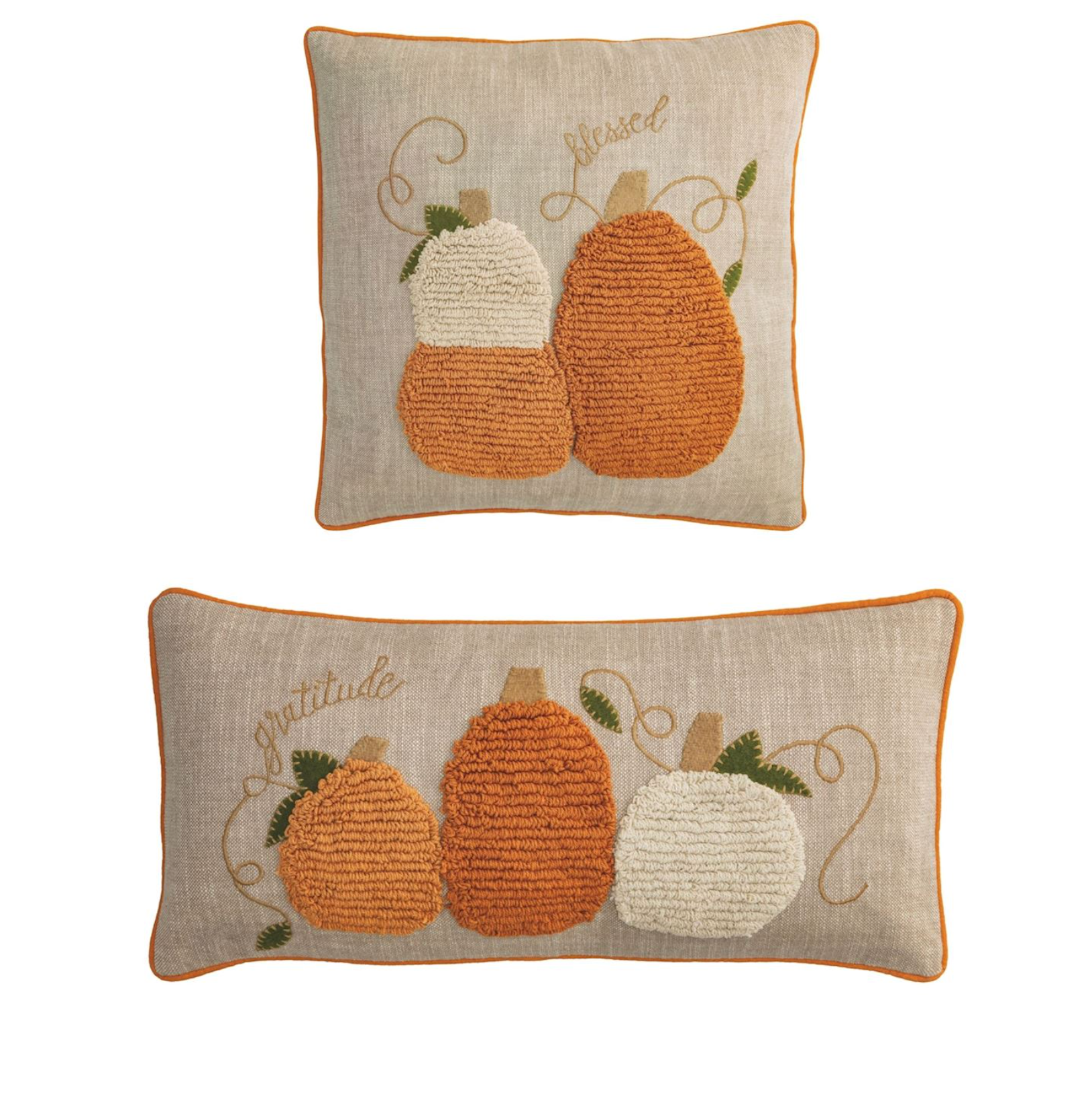 MUD PIE TUFTED PUMPKIN PILLOWS