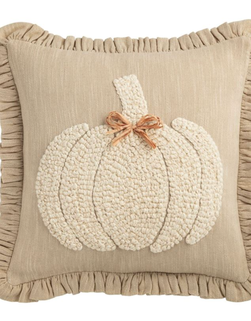 MUD PIE WHITE PUMPKIN PILLOWS