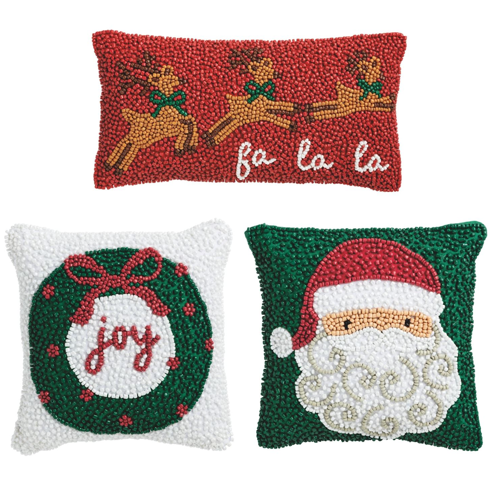 MUD PIE FULLY BEADED MINI PILLOWS