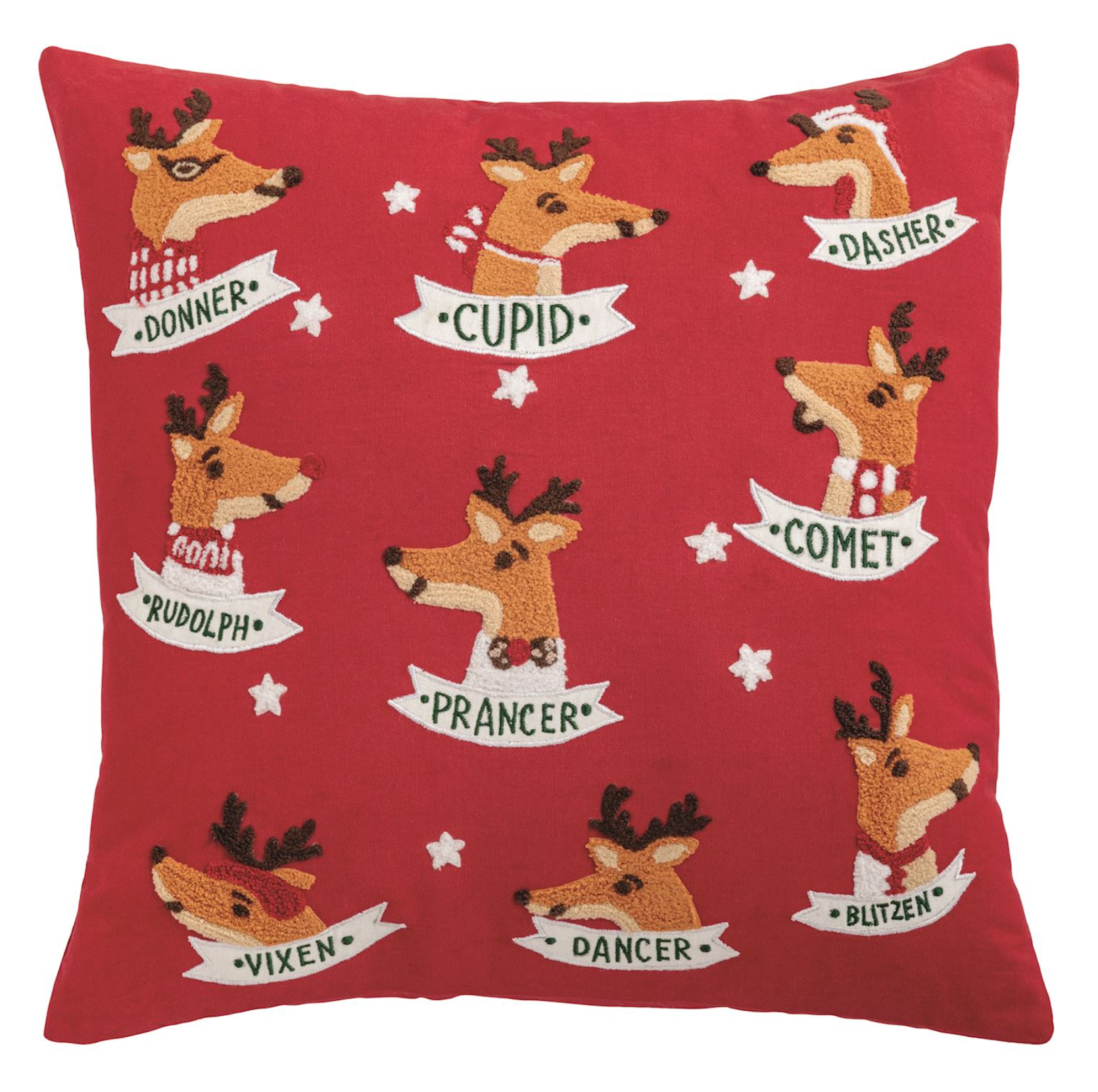 MUD PIE REINDEER NAME PILLOW MUD PIE REINDEER NAME PILLOW