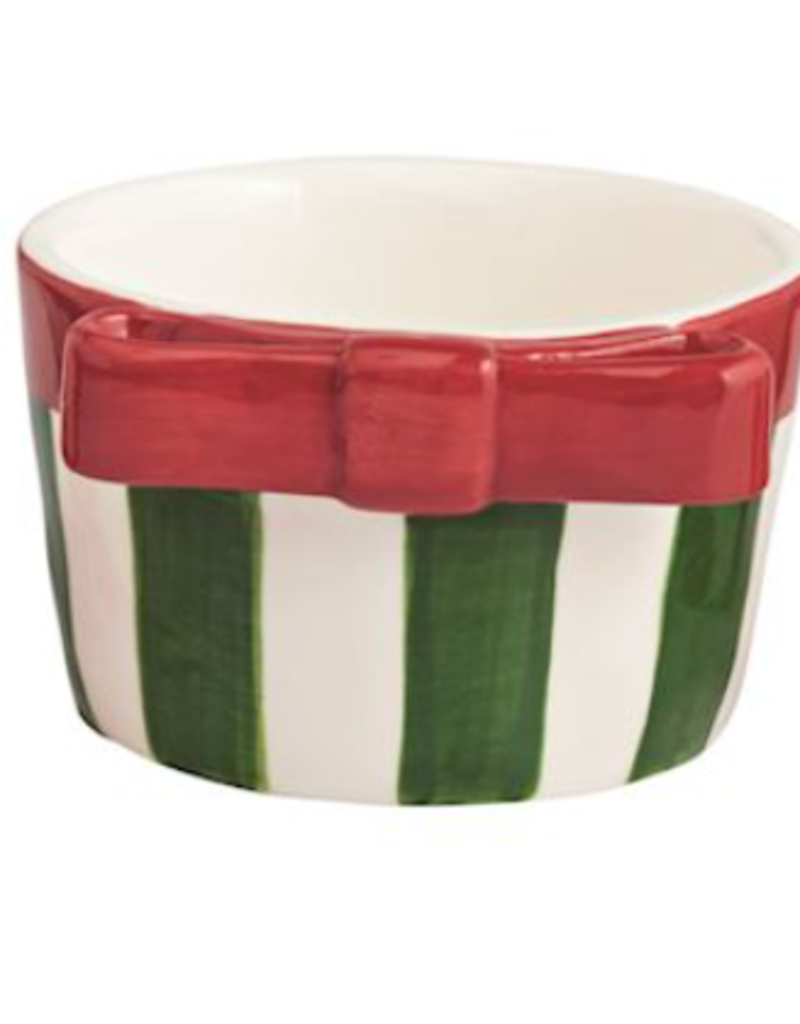 MUD PIE BOW CHRISTMAS TIDBIT BOWLS
