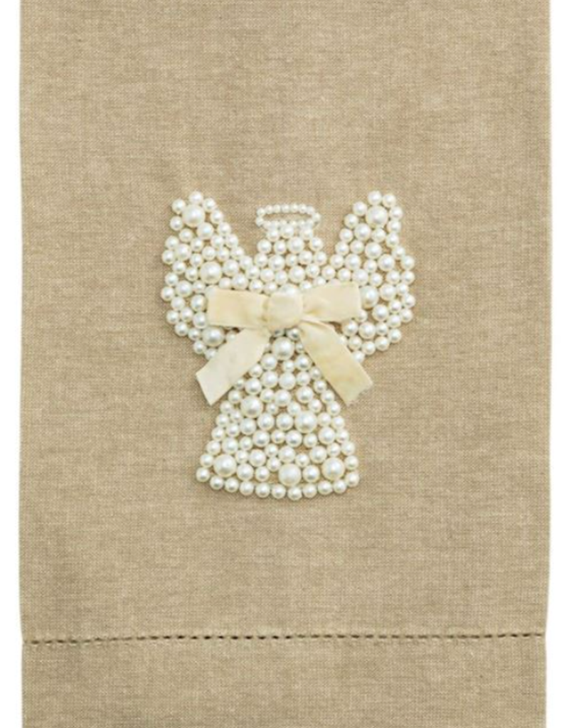MUD PIE WHITE CHRISTMAS PEARL TOWELS