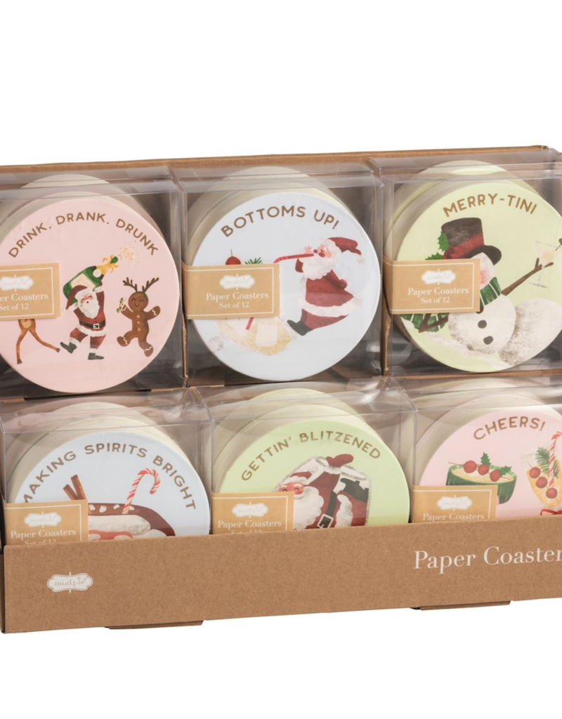 MUD PIE CHRISTMAS PAPER COASTER