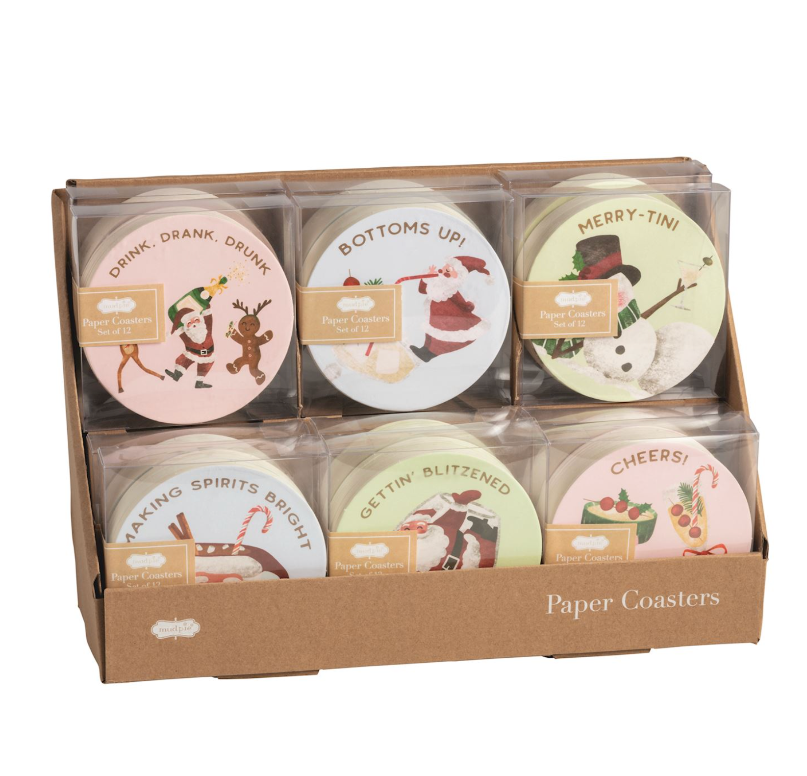 MUD PIE CHRISTMAS PAPER COASTER MUD PIE CHRISTMAS PAPER COASTER