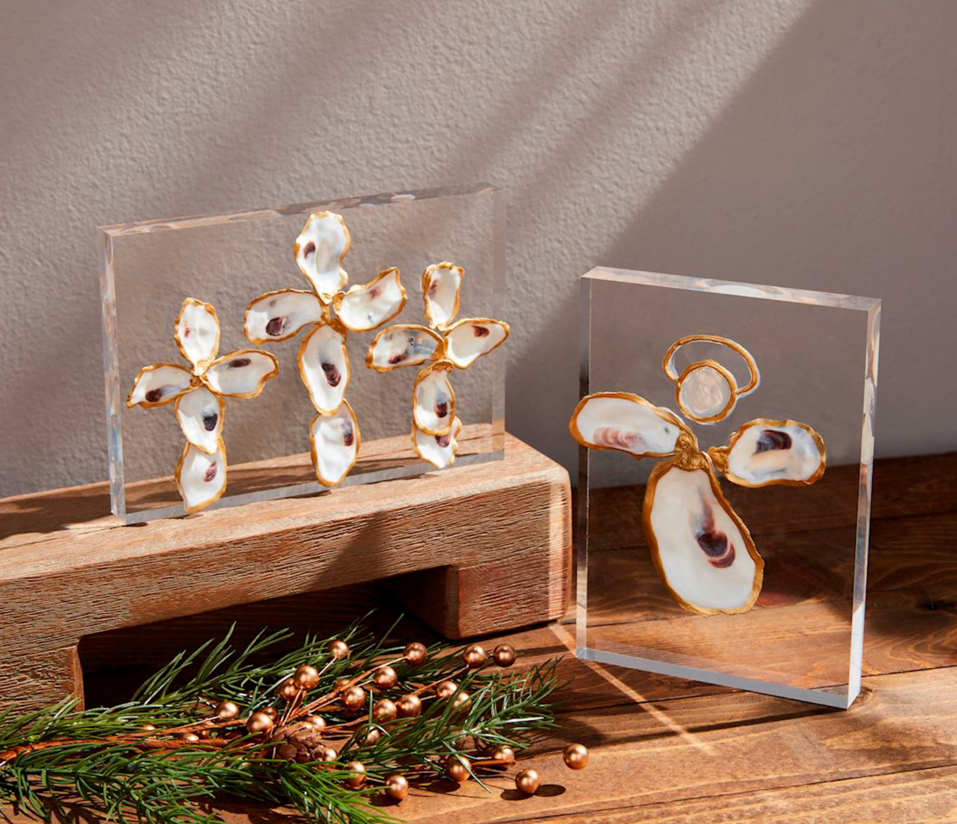 MUD PIE ACRYLIC OYSTER PLAQUES MUD PIE ACRYLIC OYSTER PLAQUES