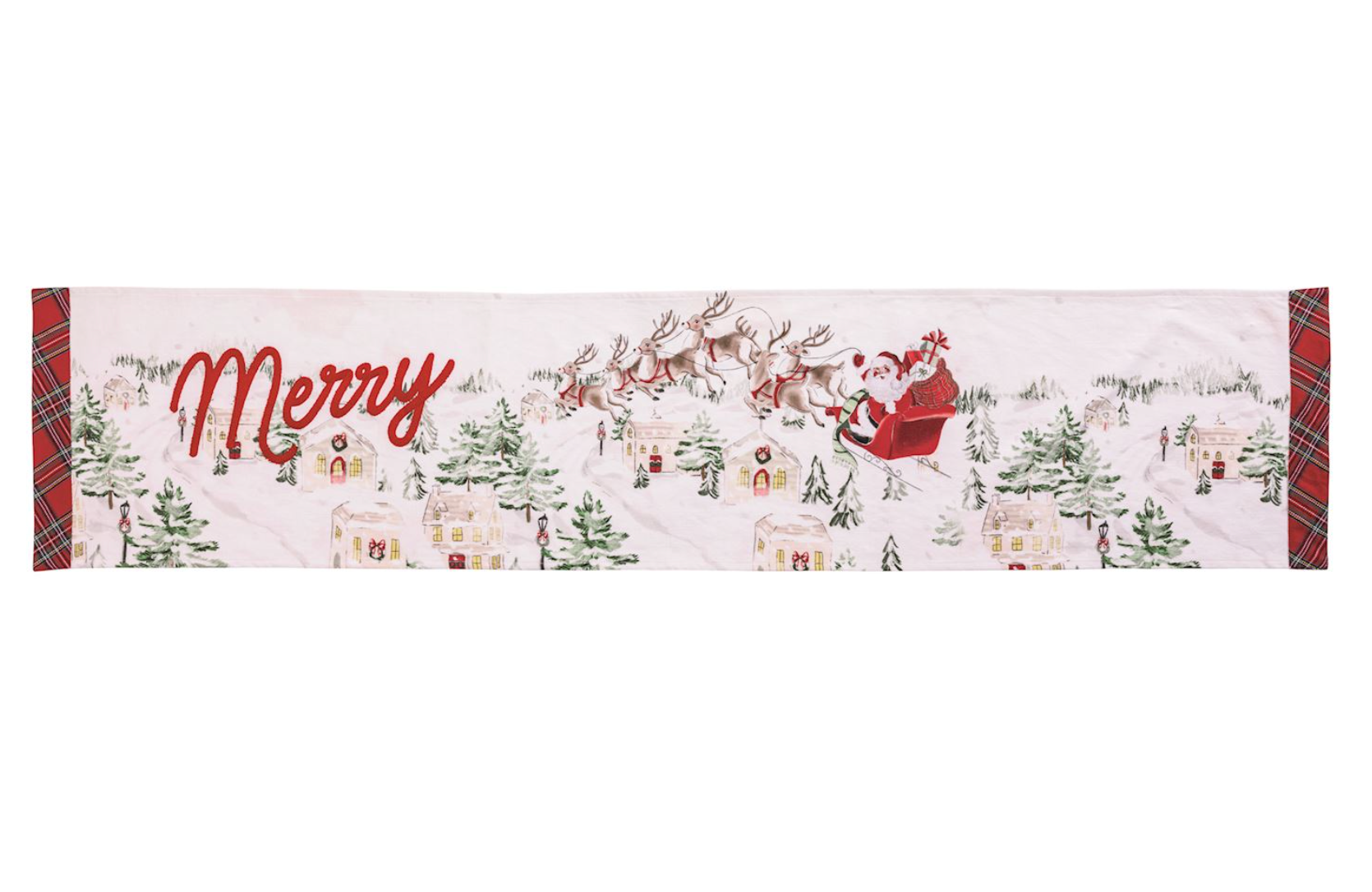 MUD PIE SANTA SCENE TABLE RUNNER MUD PIE SANTA SCENE TABLE RUNNER