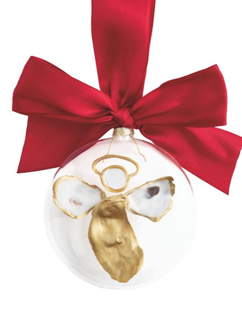MUD PIE FLAT GLASS OYSTER ORNAMENTS