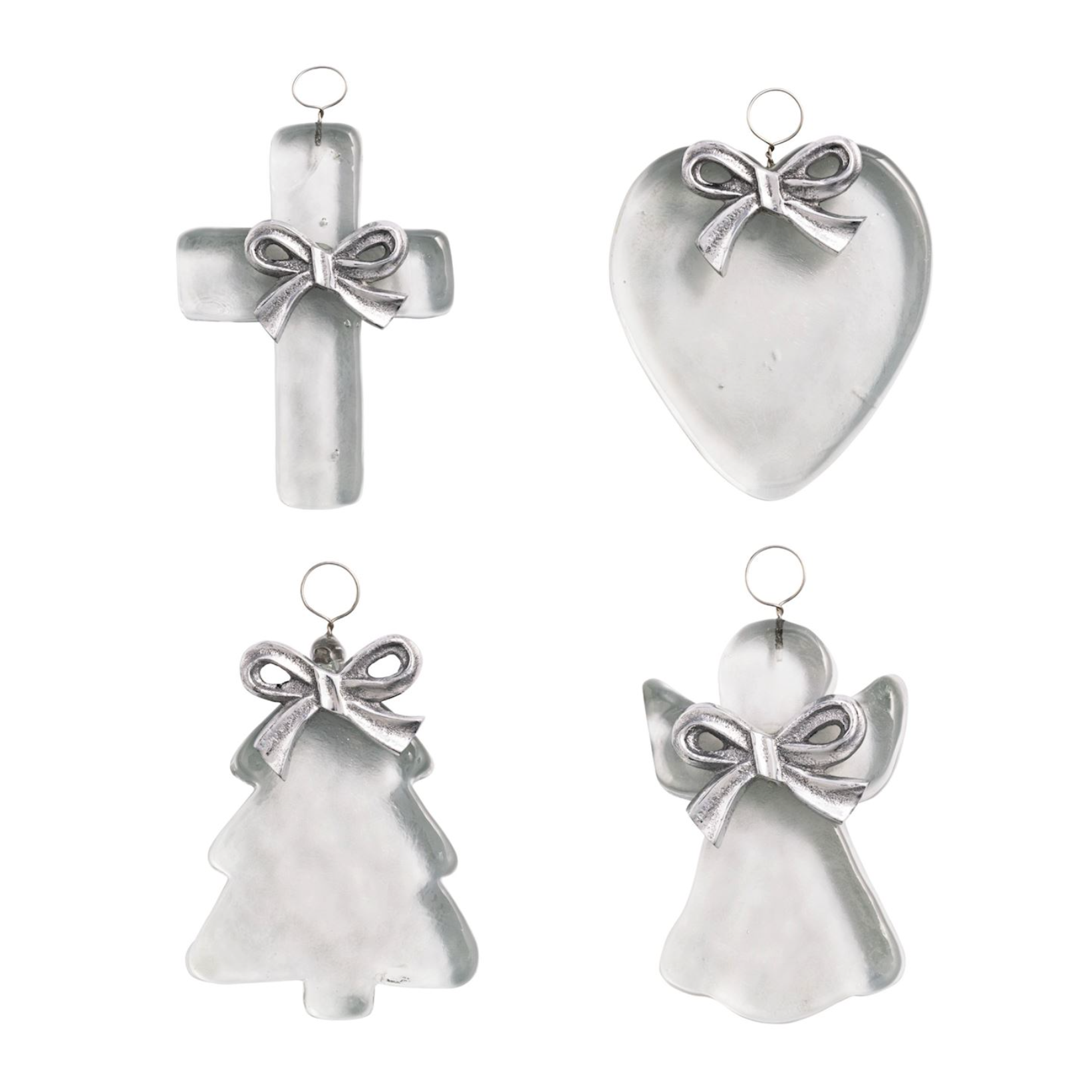 MUD PIE METAL GLASS ORNAMENTS MUD PIE METAL GLASS ORNAMENTS