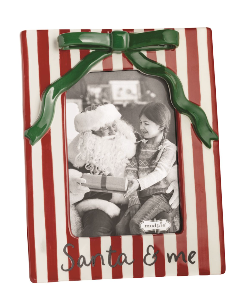 MUD PIE CERAMIC CHRISTMAS BOW FRAME