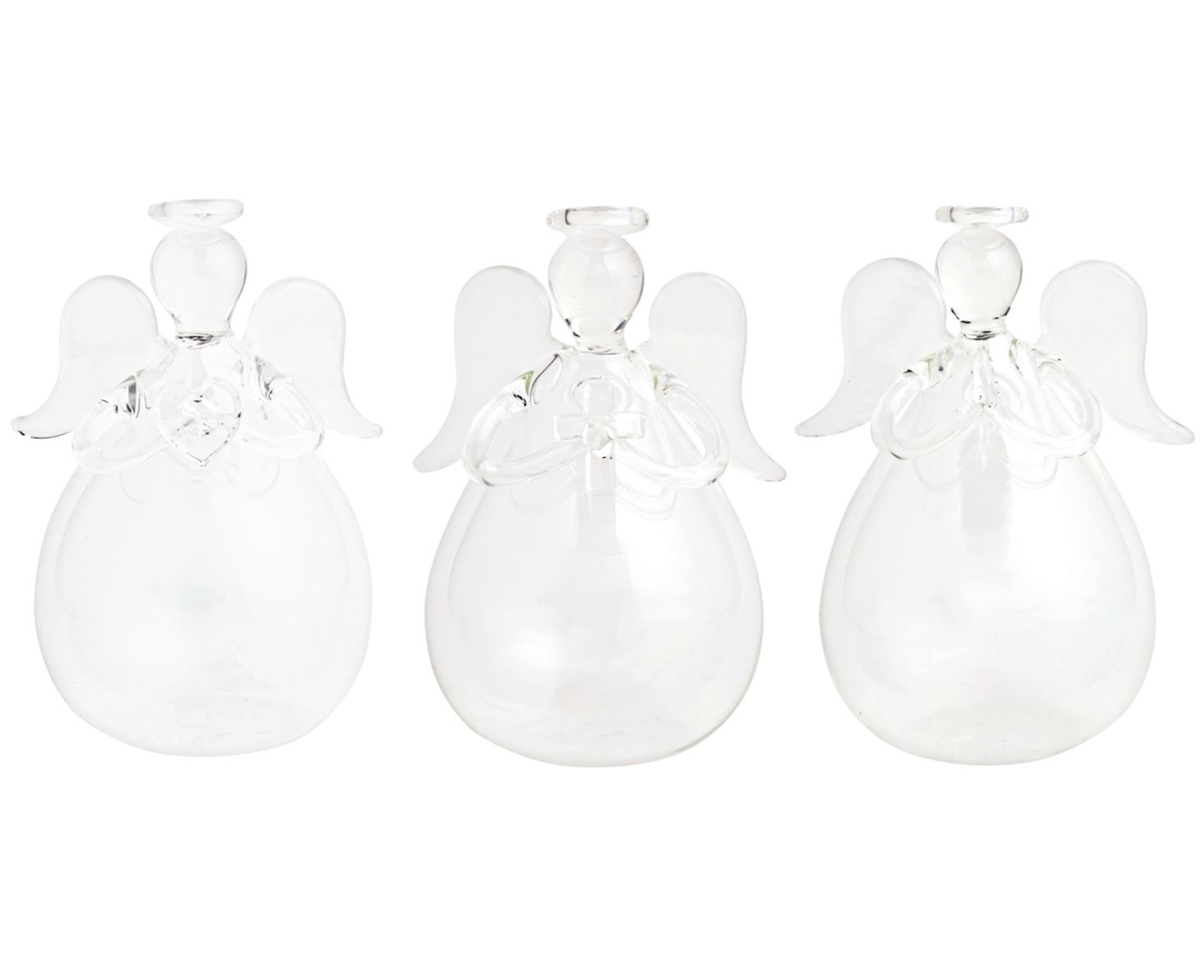 MUD PIE GLASS ANGEL BUD VASES MUD PIE GLASS ANGEL BUD VASES