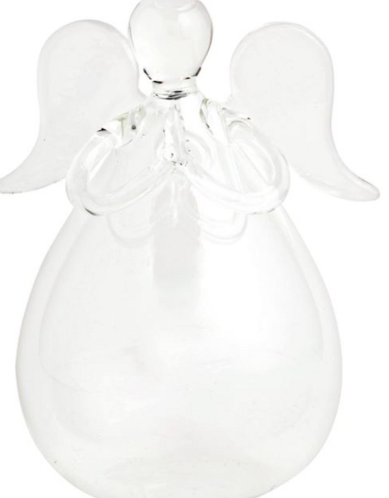 MUD PIE GLASS ANGEL BUD VASES