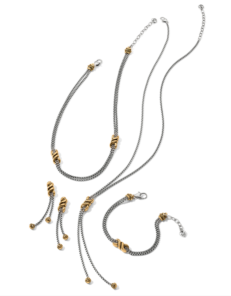 BRIGHTON INTERLOK TWIST DOUBLE CHAIN BRACELET