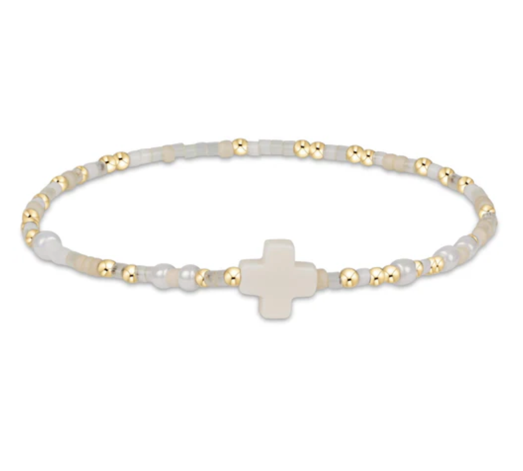 ENEWTON HOPE UNWRITTEN SIGNATURE CROSS BRACELET-CALL ME ON MY SHELLPHONE