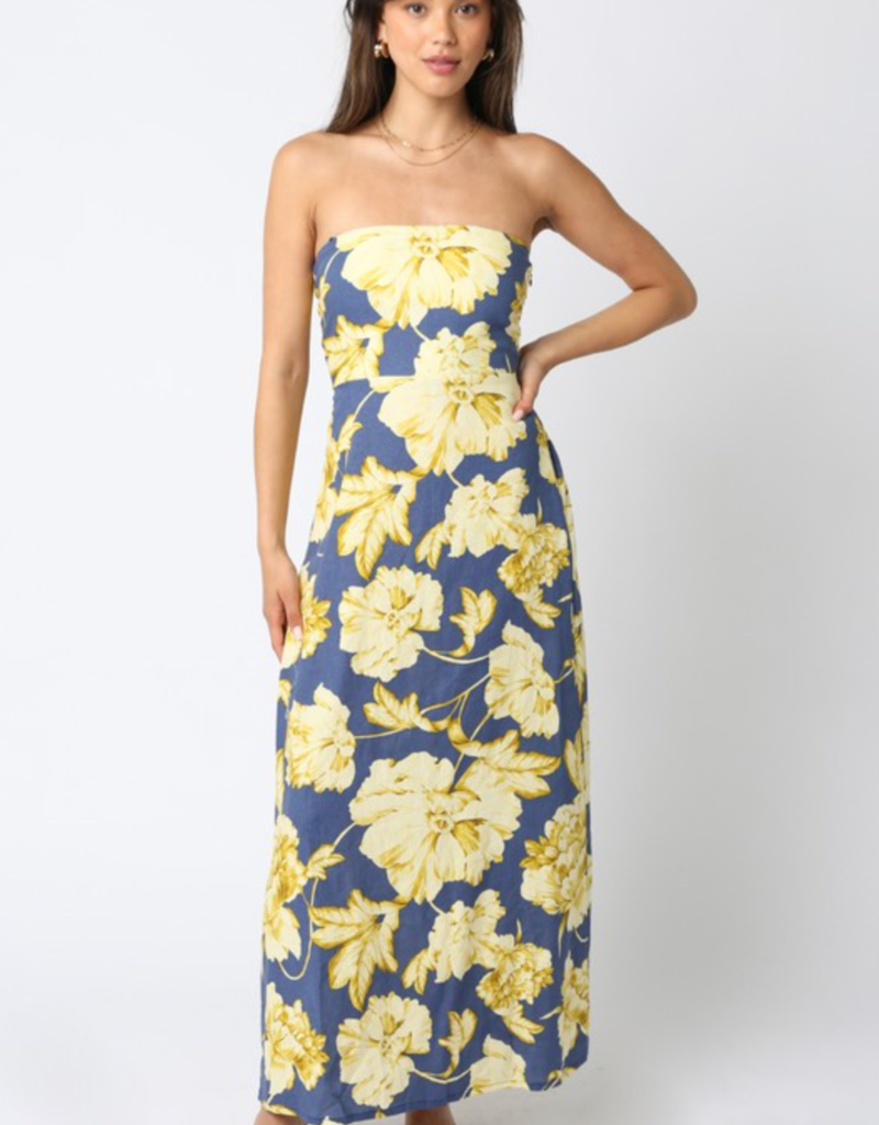 OLIVACEOUS NATALIE FLORAL DRESS