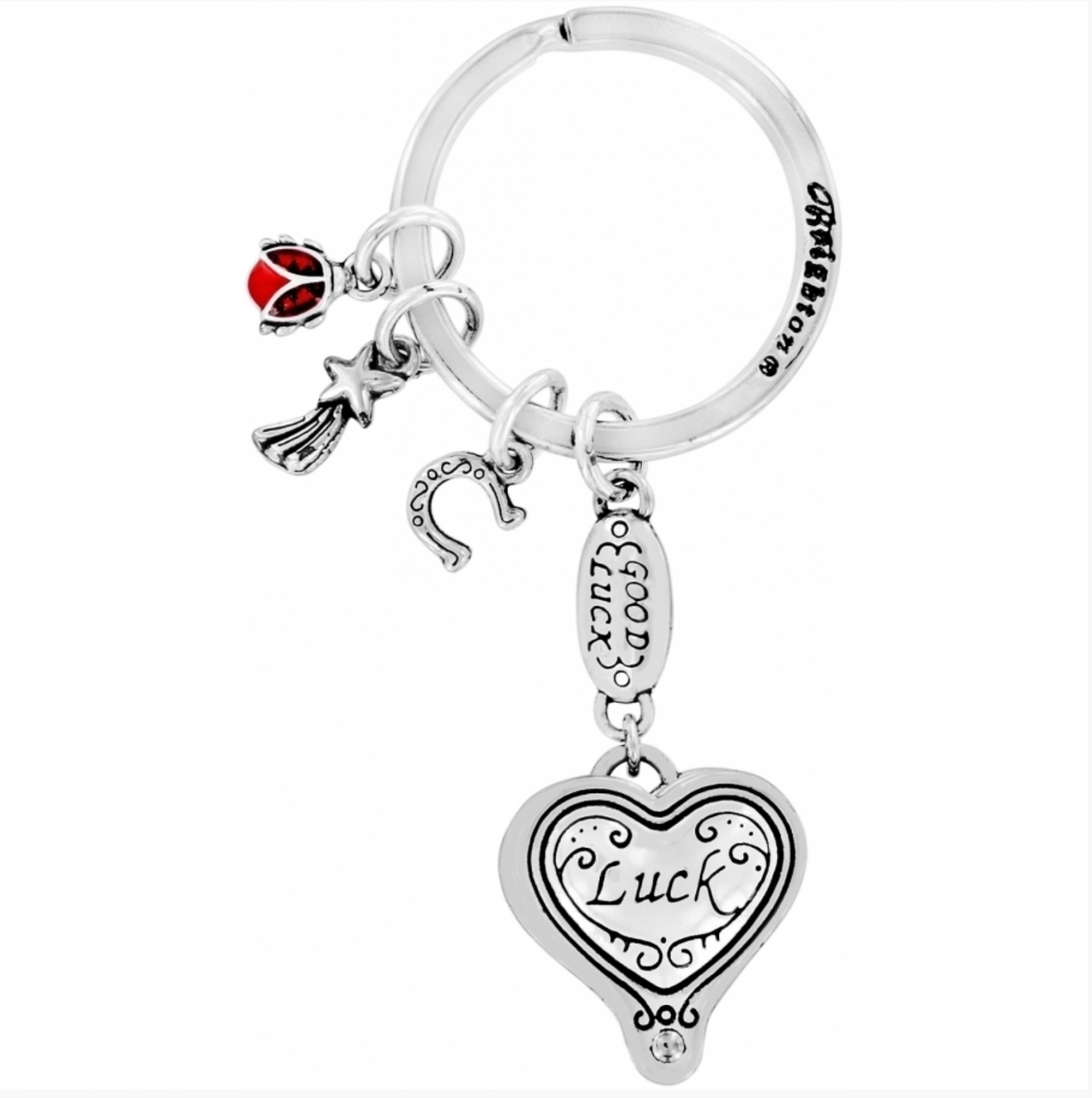 BRIGHTON LUCKY CLOVER HEART KEY FOB BRIGHTON LUCKY CLOVER HEART KEY FOB