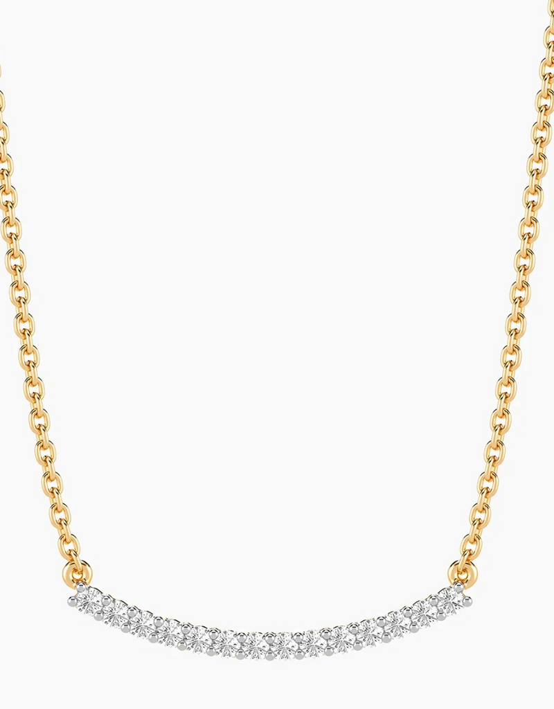 ELLA STEIN JEWEL BAR PENDANT NECKLACE .16 CT