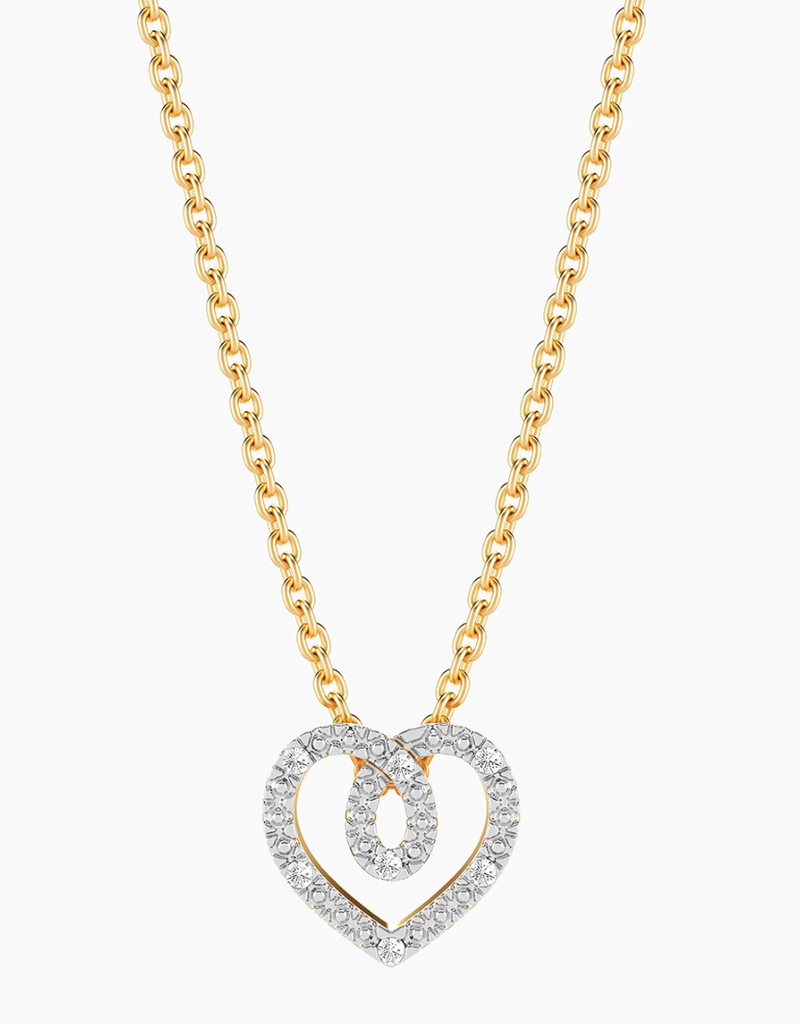ELLA STEIN HEART INTERTWINED PENDANT NECKLACE