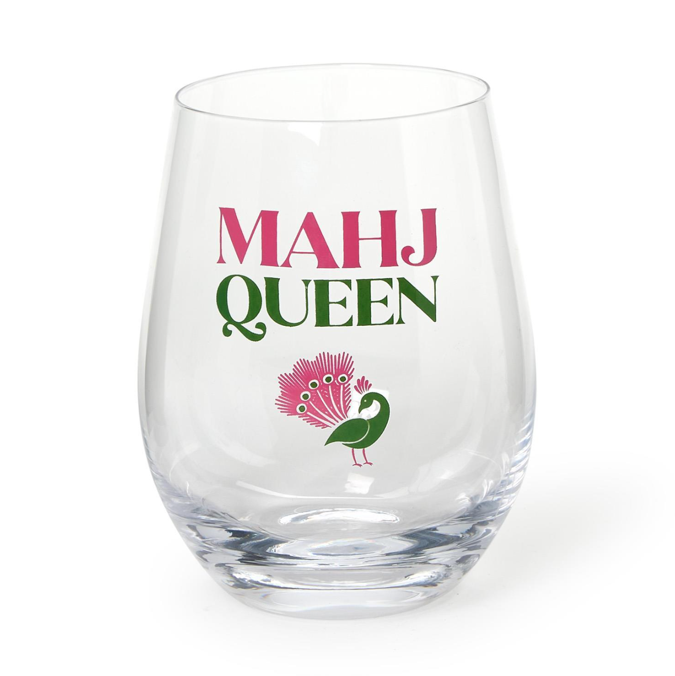 TWO'S COMPANY MAHJ WINE GLASS TWO'S COMPANY MAHJ WINE GLASS