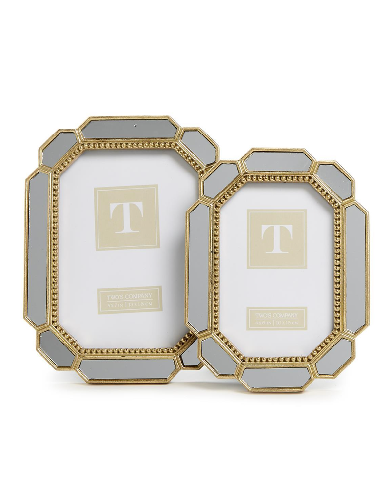TWO'S COMPANY BEVELED MIRROR FRAMES