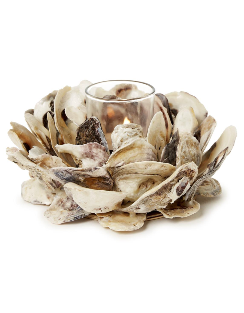 TWO'S COMPANY OYSTER TEALIGHT CANDLE HOLDER