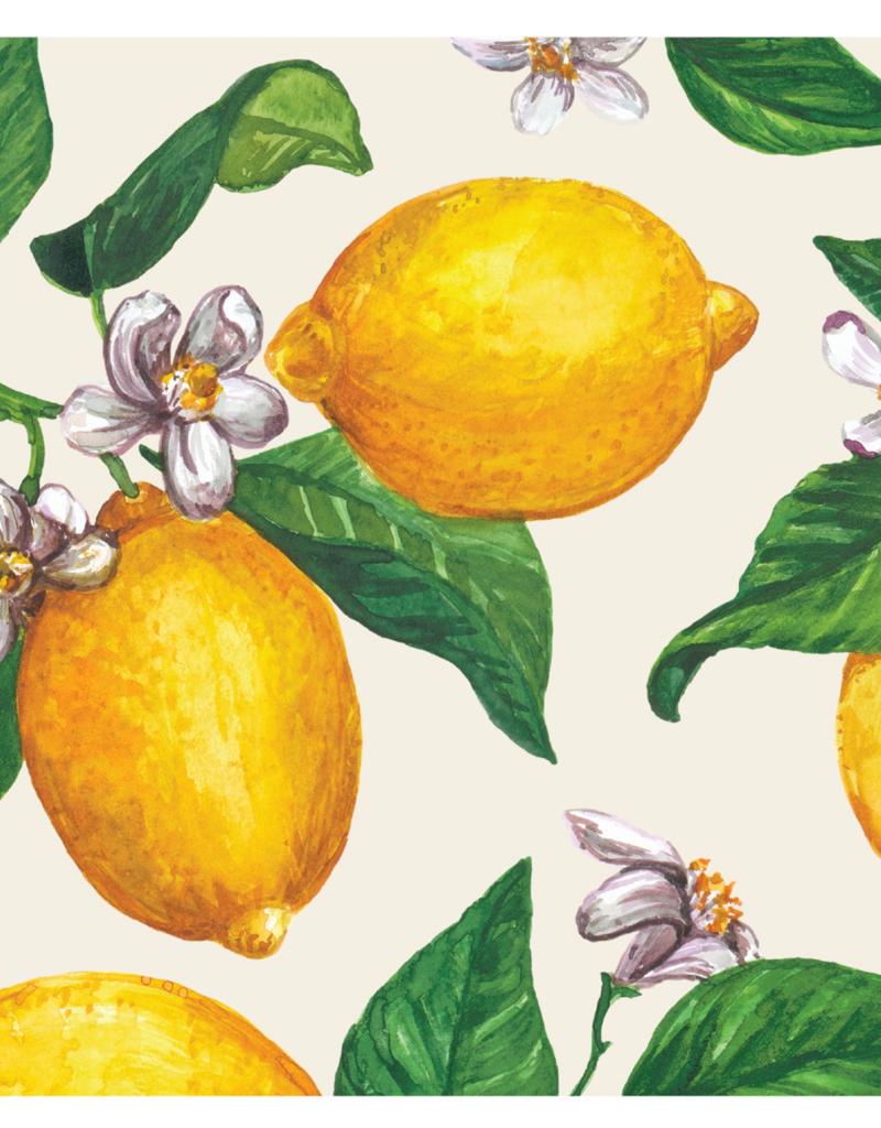 HESTER & COOK LEMON COCKTAIL NAPKINS