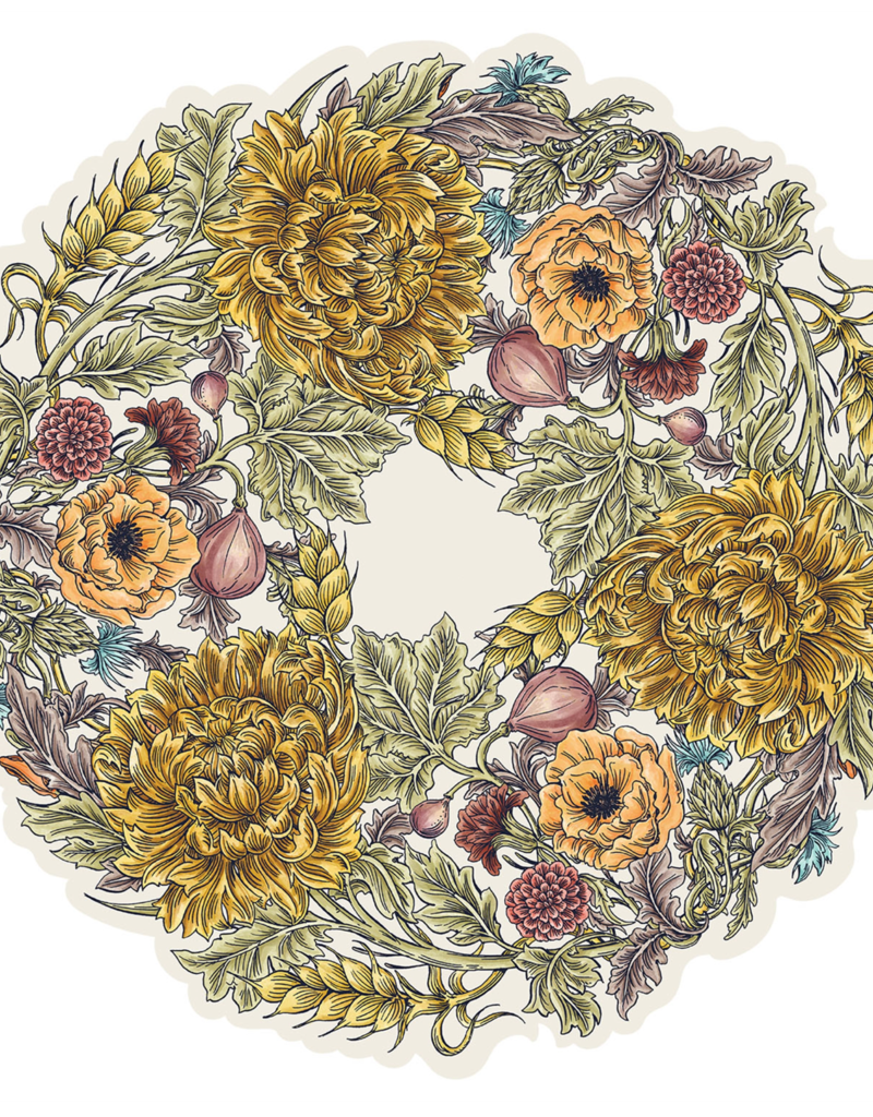 HESTER & COOK DIE CUT ACANTHUS WREATH PLACEMATS