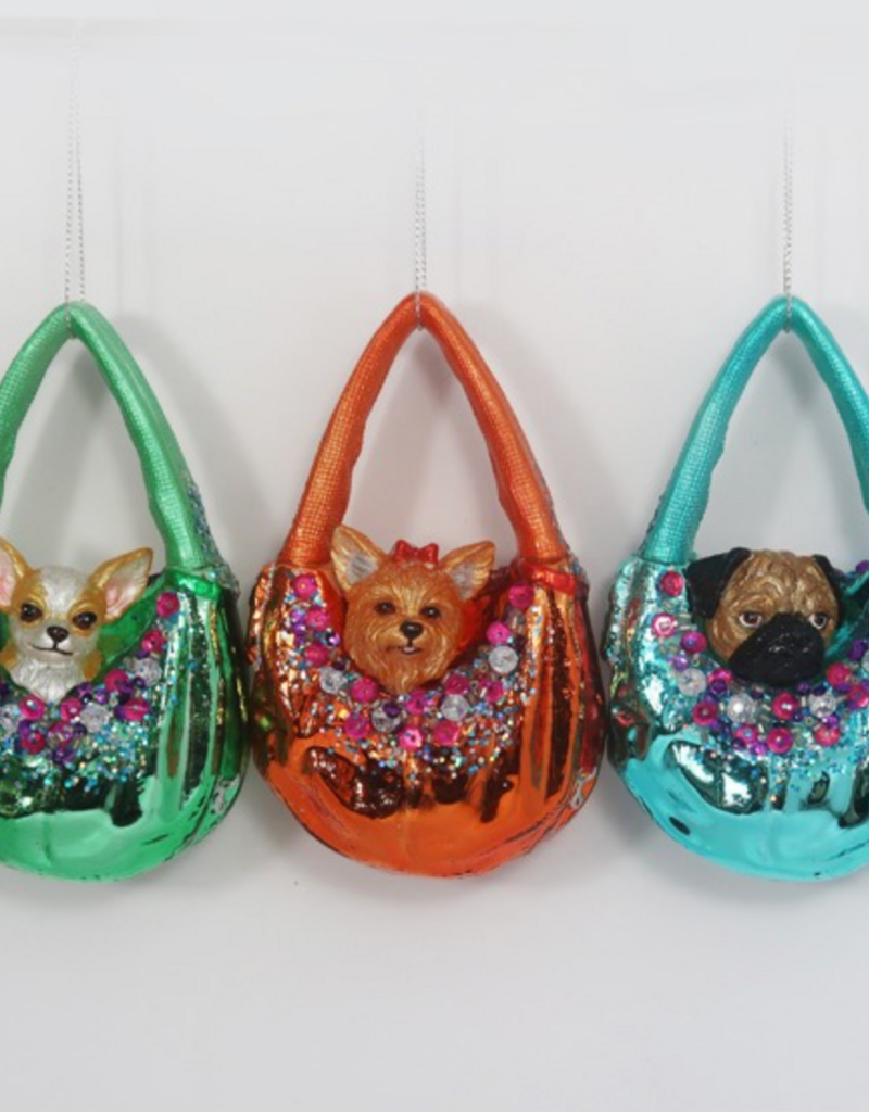 ONE HUNDRED 80 DEGREES PET IN PURSE ORNAMENT