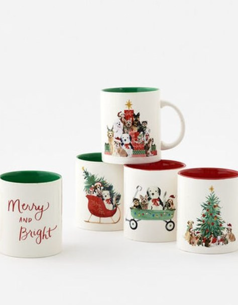 ONE HUNDRED 80 DEGREES SANTA PAWS MUGS