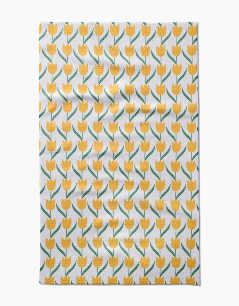 GEOMETRY TULIP FLOWERS TEA TOWEL
