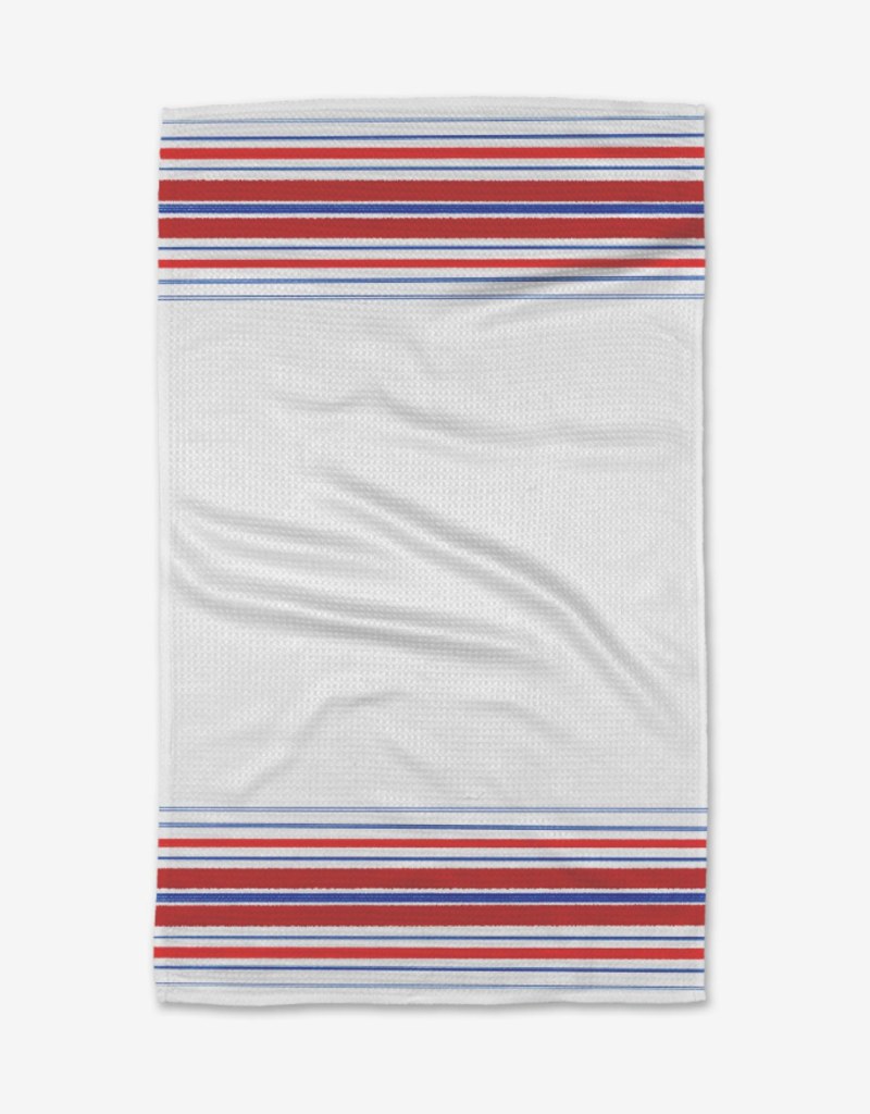 GEOMETRY STRIPES AND STRIPES TEA TOWEL