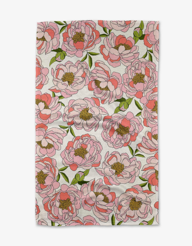 GEOMETRY PEONY PARADISE TEA TOWEL