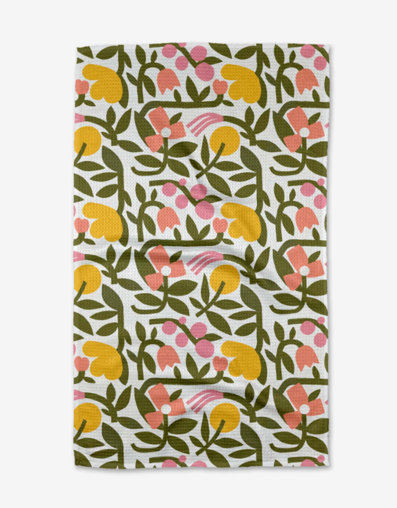 GEOMETRY FRESH VINES TEA TOWELS