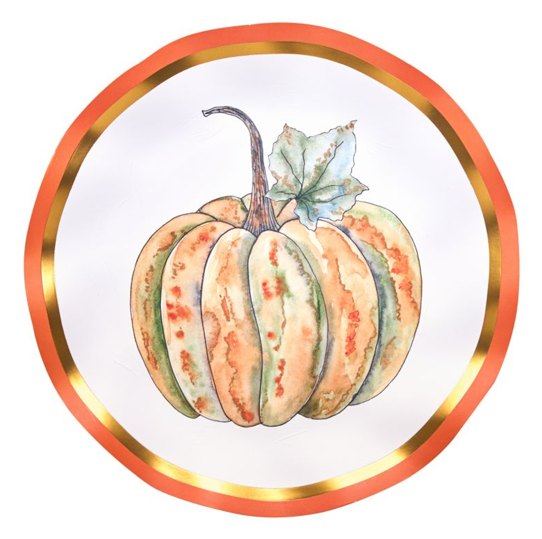 SOPHISTIPLATE BRIGHT & THANKFUL WAVY SALAD PLATE SOPHISTIPLATE BRIGHT & THANKFUL WAVY SALAD PLATE