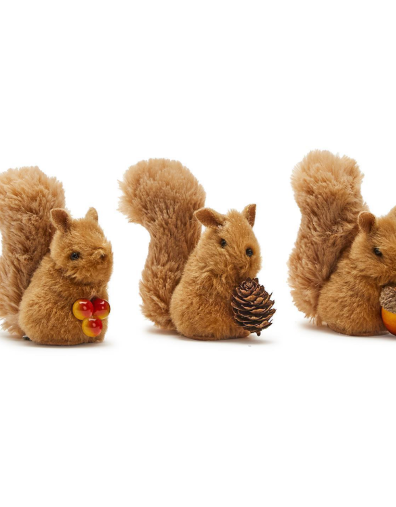 TWO'S COMPANY FESTIVE FRIENDS SQUIRREL CLIP-ON ORNAMENT